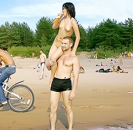black guy gets boner flirting at the nude beach