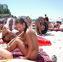 nude on a beach