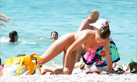 nude latina video at the beach