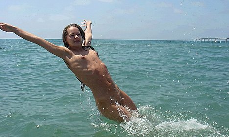 nude beach pissing