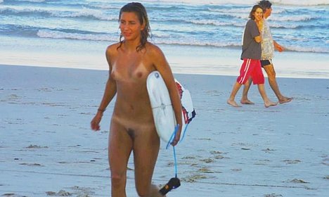 nude latina video at the beach