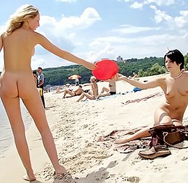 big tits on the beach