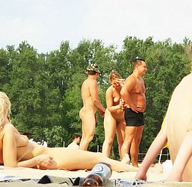public nudist crowd video