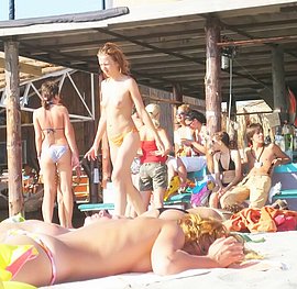 horny teens on the beach