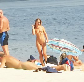 wife and friends show their new tits at beach stories