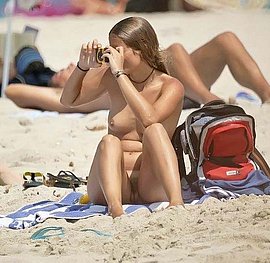 beach nudist shaving