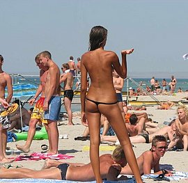 nude in the beach